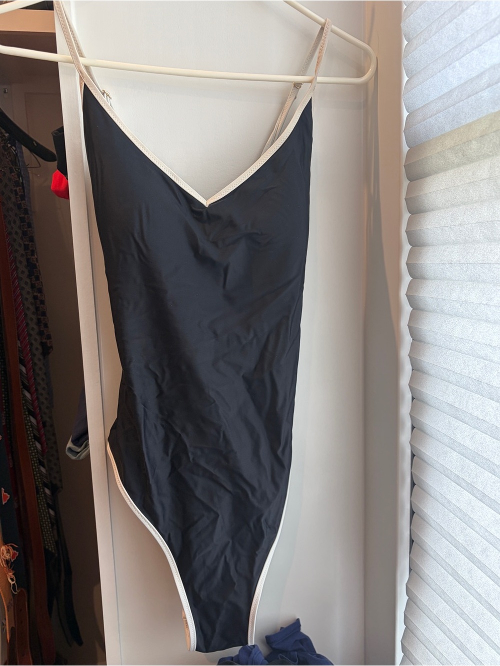 Summersalt Black One-Piece Swimsuit with white Trim